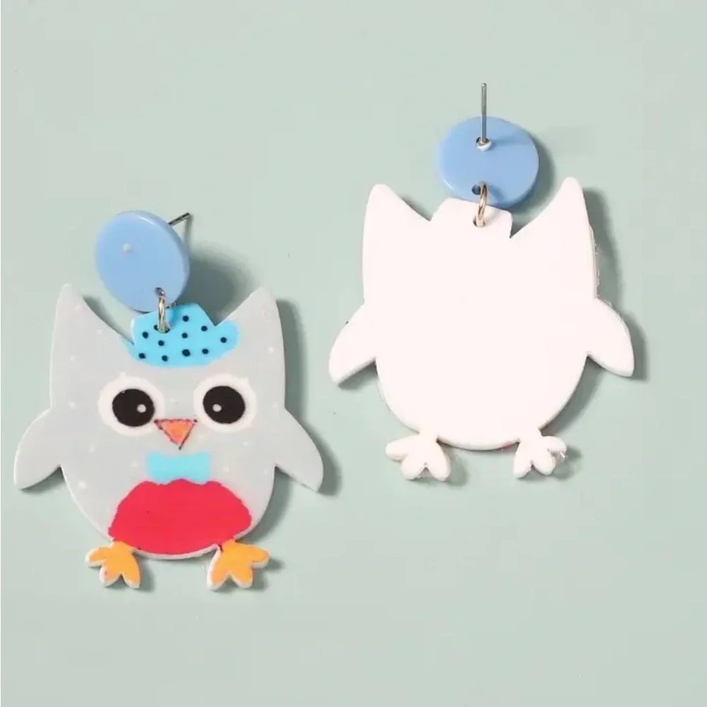 Cartoon Owl Dangle Earrings